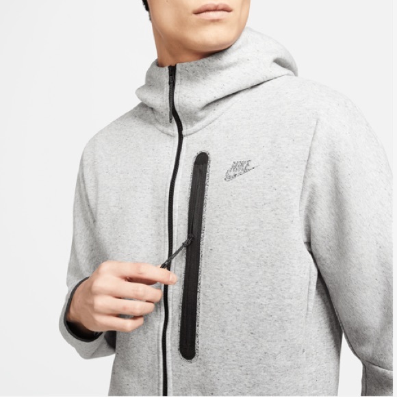 NWT Nike Sportswear Revival Tech Fleece 2-piece Hoodie/Joggers - Grey/Redstone - Picture 1 of 16